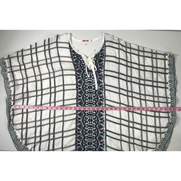 Johnny Was Women's L Cherpas Embroidered Tunic Poncho Kimono Top - Picture 11 of 11